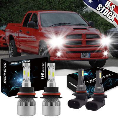 For Dodge Ram Led Headlight High Low Fog