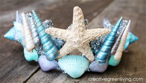 How To Make A Diy Mermaid Crown With Seashells Creative Green Living