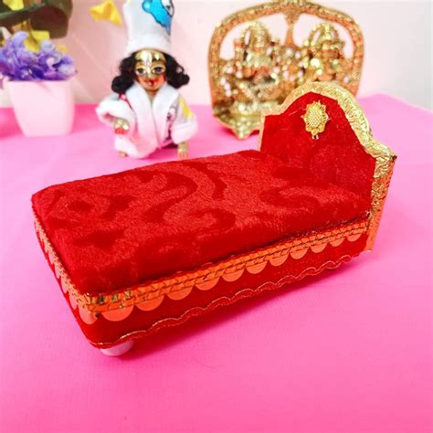 Krishnagallery Laddu Gopal Bed Wooden Box Bed For Kanha Ji Inches