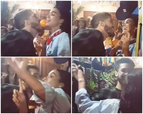 Bruna Marquezine e João Guilherme curtem festa junina juntos após