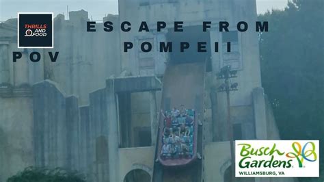 Escape from Pompeii at Busch Gardens Williamsburg - On Ride POV - YouTube