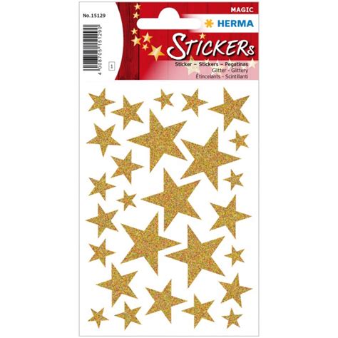 Stelle Adesive Sparkling Glitter Busta Foglio X Herma Cartamea