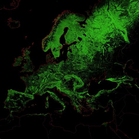 Forest map of Europe. Copied from another sub : r/europe