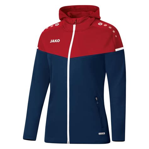 Jako Damen Kapuzenjacke Champ Marine Chili Rot D