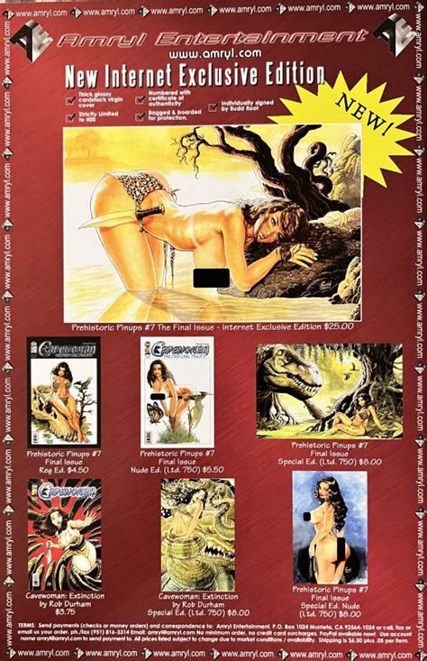 Cavewoman Prehistoric Pinups 7 2010 Special Edition Nude Limited To