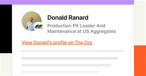 Donald Ranard - Production Pit Loader And Maintenance at US Aggregates | The Org