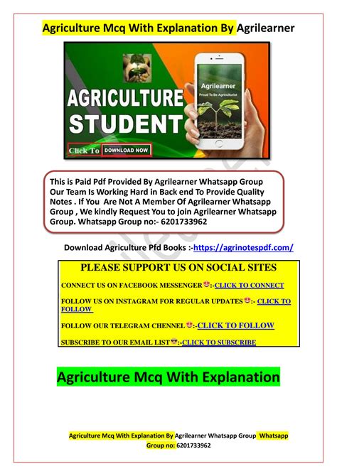 Solution Agriculture Mcq With Explanation Agrilearner Studypool