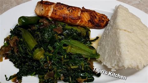 Ugali Mboga Ya Majani Sembe Mchicha Na Samaki Ugali Fish