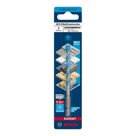 Bosch Expert HEX 9 Multi Construction Drill Bit 6 X 60 X 100mm Power