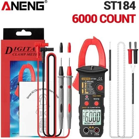 ANENG Kırmızı Aneng ST184 Dijital Multimetre Pens Metre True Rms 6000