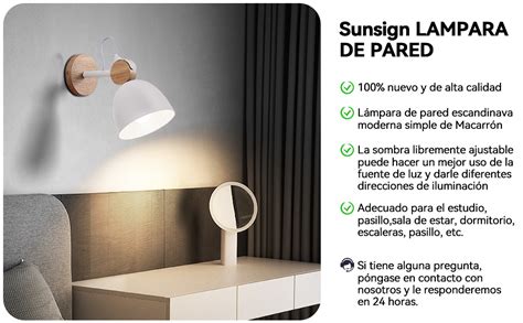 Sunsign Moderna Creatividad Lampara De Pared Arbotantes De Interior