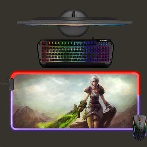 Riven led mouse mat, video game mouse pad, RGB gaming mat sold by ...