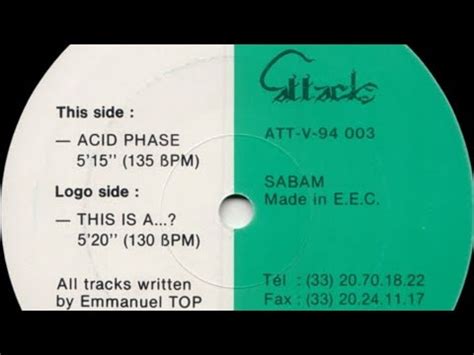 Disco Storia Emmanuel Top Acid Phase Youtube