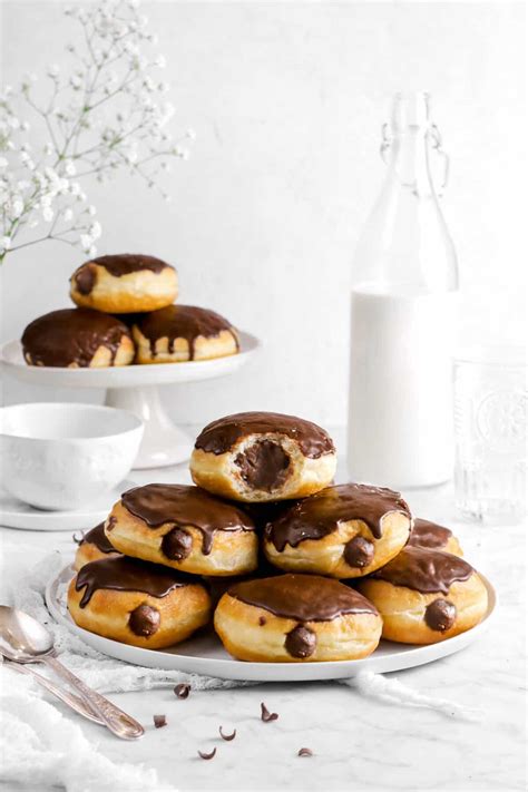 Classic Dark Chocolate Filled Doughnuts - Bakers Table