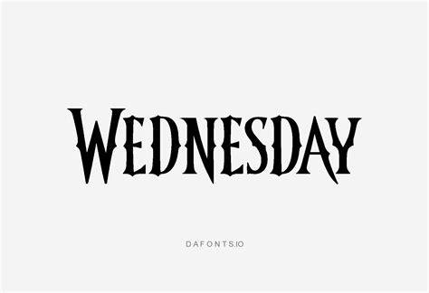 Wednesday Font - Dafonts