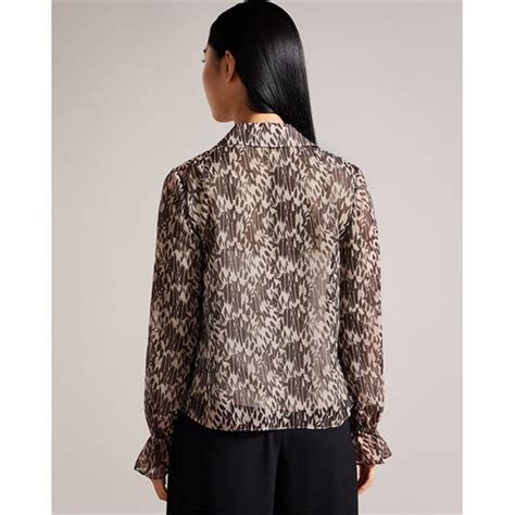 Ted Baker Bertei Blouse Nude Pink Sportsdirect