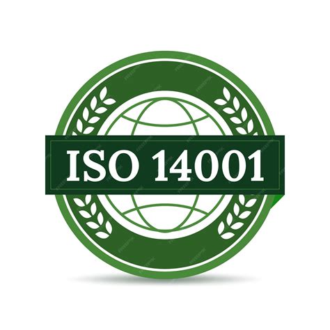 Premium Vector Green Color Iso 14001 Badge Label Design