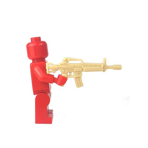 Lego Custom Minifig Accessories Si-Dan Toys Weapon Assault Rifle T86 (Tan)