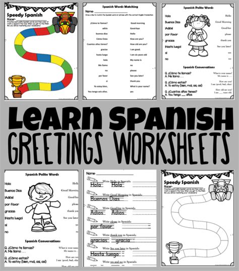 Spanish for Beginners - FREE Greetings Worksheets