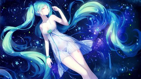 Papel de parede ilustração Anime Meninas anime Vocaloid Hatsune