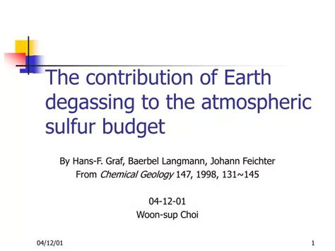 Ppt The Contribution Of Earth Degassing To The Atmospheric Sulfur