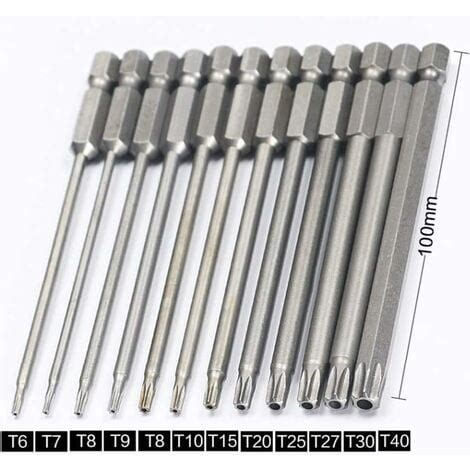 Jeu De Embouts Longs Torx Pour Tournevis Et Visseuse Lectrique