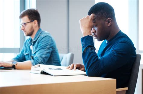 Young Men Studying in Public Library Stock Image - Image of international, notebook: 162056571