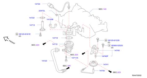 Nissan Frontier Exhaust Gas Recirculation EGR Valve Temperature