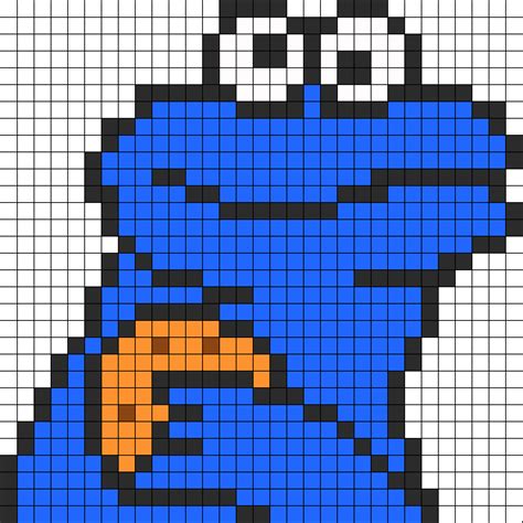 Minecraft Pixel Art Templates Cookie Monster | Hot Sex Picture