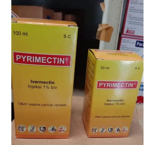 Jual Pyrimectin Injeksi Ml Obat Cacing Gudig Scabies Gurem Hewan