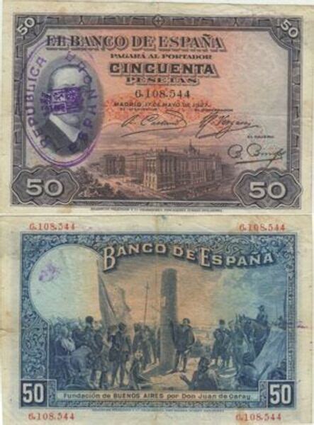 Pesetas Provisional Issue Handstamp Espa A Numista