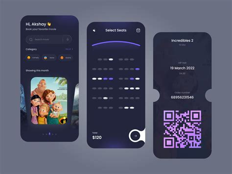 Movie Ticket Booking App Ui Design By Axay Devikar App Ui Design