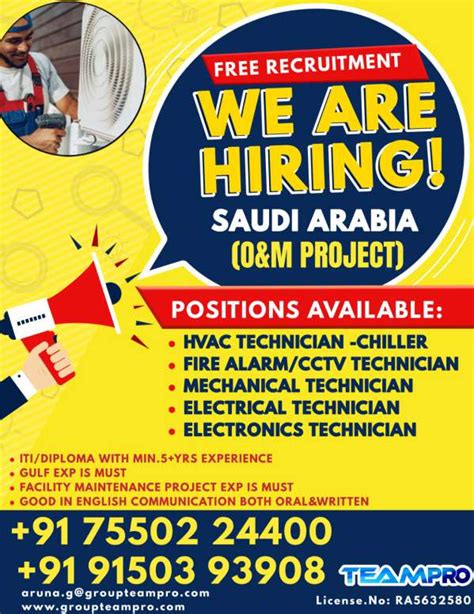 Operation Maintenance Jobs In Saudi Arabia