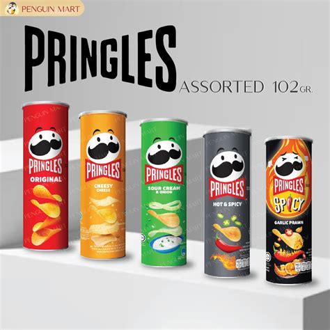 Pringles Potato Chips G Original Sour Cream Cheese Hot Spicy Garlic Prawn Bbq Halal