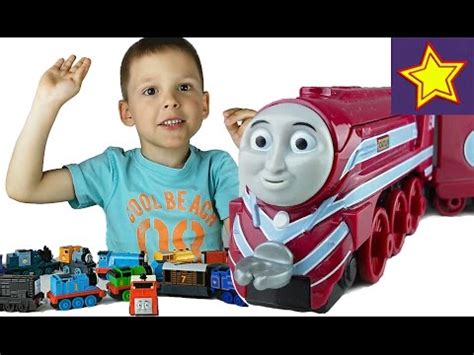 Томас и его друзья Паровозик Кейтлин распаковка игрушки Thomas ...