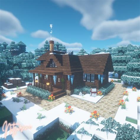 Minecraft winter cabin – Artofit