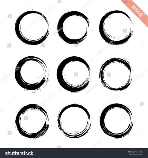 Collection Modern Grunge Black Circle Frame