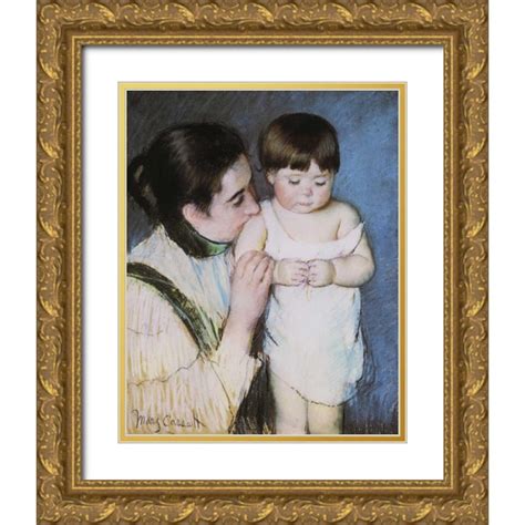 Cassatt Mary 12x14 Gold Ornate Wood Framed With Double Matting Museum