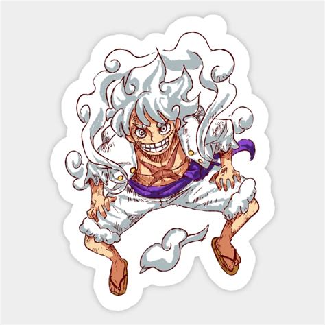 Luffy Gear 5 One Piece Sticker Teepublic