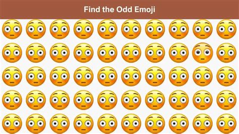 Seek And Find Puzzle Find The Odd Emoji In 6 Seconds