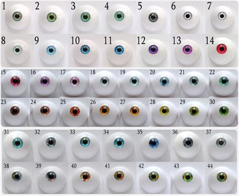 Bjd Acrylic Eyes Small Iris 14mm 16mm Etsy