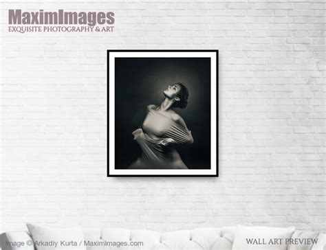 Art Print Of Woman In Tight Stretchy Dress Over Naked Body Black And White Art Nude Dramatic
