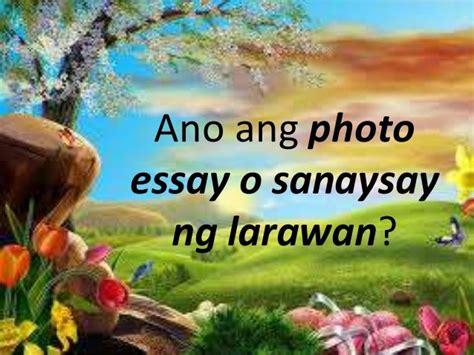 Photo Essay Sanaysay Ng Larawan