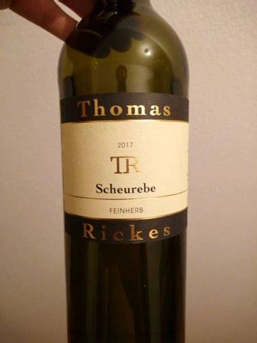 Thomas Rickes Scheurebe Feinherb Vivino US