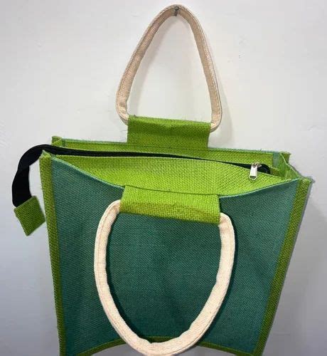 Jute Green Lunch Bags Size Dimension 12 X 14 Inch At Rs 72 Piece In