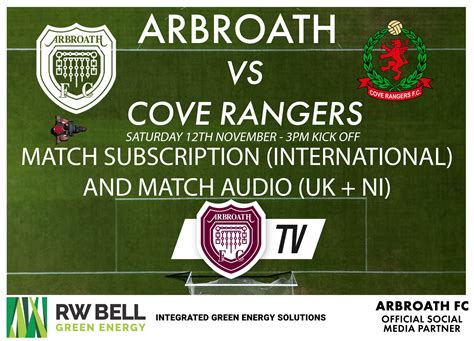 arbroath  cove rangers uk audio commentary  international visual
