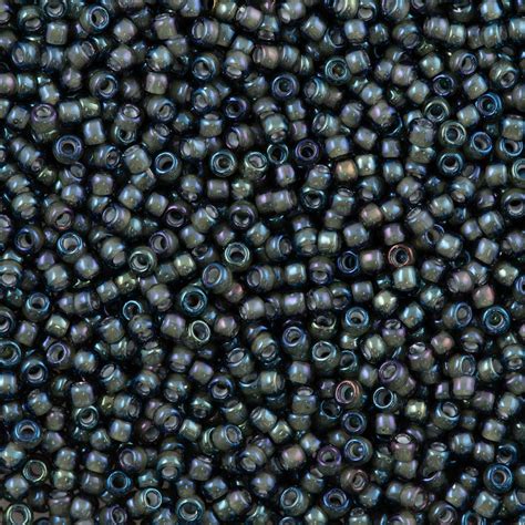 50g Toho Round Seed Bead 80 Inside Color Navy White Lined 383 Aura Crystals Llc