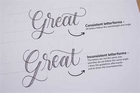 How To Do Faux Calligraphy Free Worksheets Lettering Daily