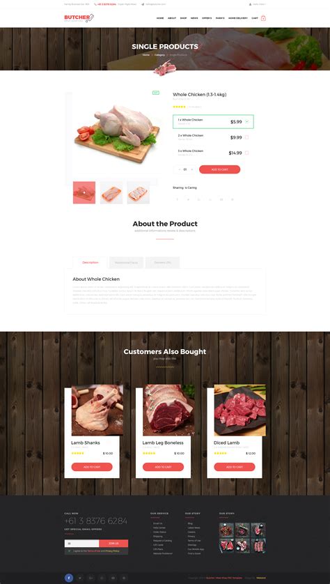 Butcher Meat Shop Ecommerce Opencart Theme By Webstrot Themeforest