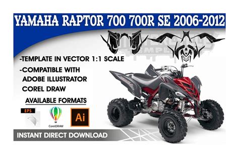 Yamaha Raptor 700 700r Se 2006 2012 Motorcycle Templates